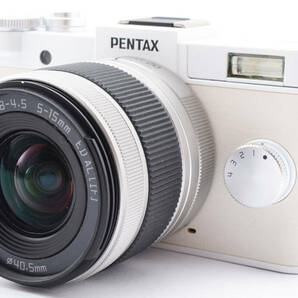 PENTAX ペンタックス ミラーレス一眼 Q-S1 ピュアホワイト レンズ 5-15mm f2.8-4.5の画像2