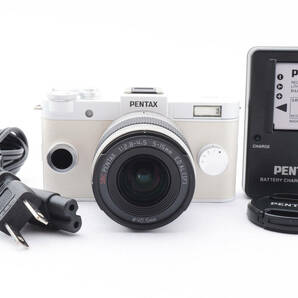 PENTAX ペンタックス ミラーレス一眼 Q-S1 ピュアホワイト レンズ 5-15mm f2.8-4.5の画像1