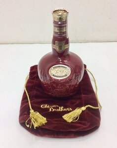 【未開栓/古酒】】 ROYAL SALUTE ロイヤルサルート 21年 スコッチ ウイスキー 陶器ボトル 赤 700ml 40% 総重量 約1350g 巾着袋付き K0404