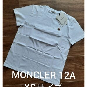 ☆新品 定番大人気! MONCLER ロゴTシャツ ホワイト 12A/XS