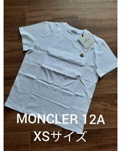 ☆新品 定番大人気! MONCLER ロゴTシャツ ホワイト 12A/XS