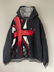 802 COOGI 厚手 裏付き コットン フルジップ パーカー クージー ジャケット サイズ 4XL 実寸参照