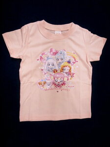 新品　110　ワンダフルプリキュア半袖Tシャツ　ライトピンク　レターパック発送（代引き不可）TG8860