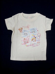 新品　130　ワンダフルプリキュア半袖Tシャツ　アイボリー　レターパック発送（代引き不可）TG8859