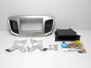 ワゴンR MH34S MH44S 2DIN 純正 オーディオパネル 社外デッキ取付けキット 1DIN小物入 ハーネス ステー ビス付(フレア/MJ34S)●5887三J1702