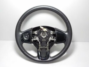 ホンダ N-BOX Nボックス JF1 JF2 純正 レザー ステアリング ハンドル スイッチ付き●23021842三J1703●