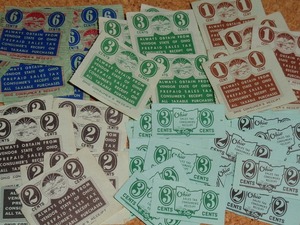  Vintage America Revenue Stamps 60 листов 