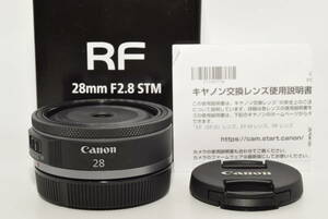 【特上品】 キヤノン RF28mm F2.8 STMレンズ RFマウント 広角 フルフレームカメラ用 ブラック　#6939