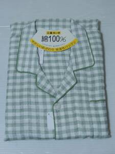 ●新品・長袖●上品なダブルガーゼ綿100%●メンズパジャマC●M