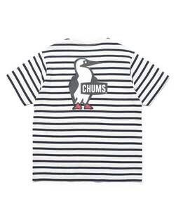 TE/CHUMS(チャムス) ブービーロゴTシャツ CH01-2279 WHT/NVY Lサイズ 