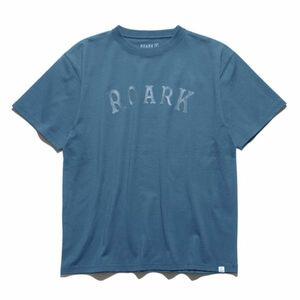 MO/ROARK REVIVAL(ロアーク リバイバル) Lサイズ MEDIEVAL LOGO&#34; FINE TECH DRY TEE STEEL BLUE RTJF1002