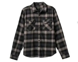 TE/BRIXTON(ブリクストン) BOWERY LW ULTRA FLANNEL 01391　チャコールブラック　Ｍサイズ