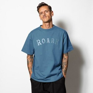 TE/ROARK REVIVAL(ロアーク リバイバル) &#34;MEDIEVAL LOGO&#34; FINE TECH DRY TEE - RTJF1002　ブルー　XLサイズ