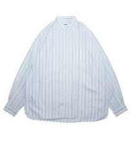 MO/WAX(ワックス) Lサイズ STRIPE POCKET SHIRTS SAX WX-0330