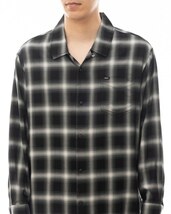 MO/ RVCA (ルーカ) OMBRER CHECK SHIRTS BLK Mサイズ BE041103_画像2