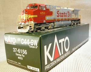 HO KATO カトー GE C44-9W Santa Fe #653 No.37-6156