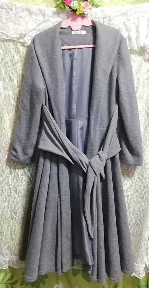 灰グレーロングカーディガンコート羽織外套 Gray long cardigan coat outerwear