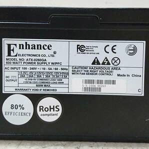 【中古パーツ】Enhance ATX-0260GA 600W 電源ユニット 電源BOX ■DY2753の画像3