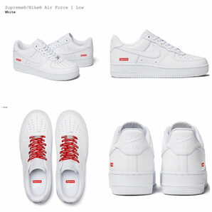 新品国内 28cm US10 ナイキ シュプリーム エアフォース 1 Supreme Nike Air Force 1 Low White ホワイト 24SS ステッカー付属の画像5