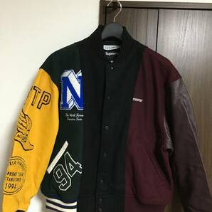 希少新品 L シュプリーム メゾン マルジェラSupreme MM6 Maison Margiela Split Varsity Jacket Multicolor バーシティ 24SS ノベルティの画像2