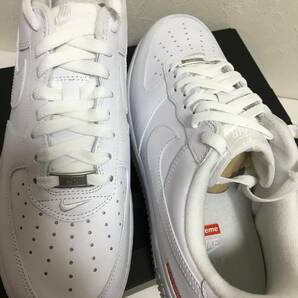 新品国内 28cm US10 ナイキ シュプリーム エアフォース 1 Supreme Nike Air Force 1 Low White ホワイト 24SS ステッカー付属の画像4