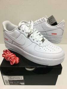 新品国内 28cm US10 ナイキ シュプリーム エアフォース 1 Supreme Nike Air Force 1 Low White ホワイト 24SS ステッカー付属