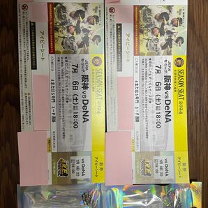 2024年7月6日（ 土 ）甲子園球場 阪神タイガース対DeNA戦 アイビーシートチケット２枚連番 夏のこどもまつりKIDSハッピ