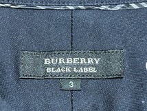 新品同然バーバリーブラックレーベルBURBERY BLACKLABEL刺入り長袖シャツ★天竺コットン★ネイビー★三陽商会★3_画像3