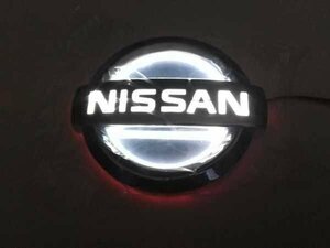 ★新品★日産 NISSAN 5D LEDエンブレム 交換式 10.8X9.2cm ホワイト ティーダ　