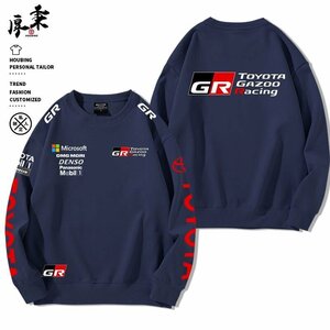 04★新品★トヨタ GR Gazoo Racing★モータースポーツ ロゴ カジュアルな服 メンズ 長袖Tシャツ 長袖 スウェット 休暇服★XXXLサイズ★