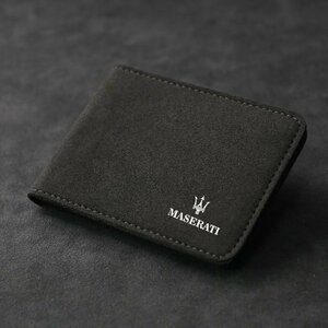 マセラティ Maserati 免許証ケース カードケース カードホルダー 名刺ファイル カード入れ クレジットカードケース 小銭入れ ☆ブラック