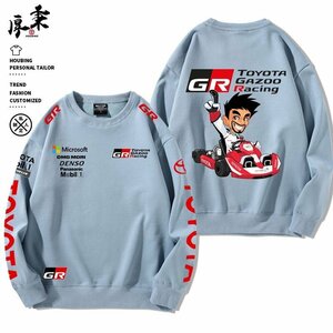 03★激レア★トヨタ GR Gazoo Racing★モータースポーツ ロゴ カジュアルな服 メンズ 長袖Tシャツ 長袖 スウェット 休暇服★XLサイズ★