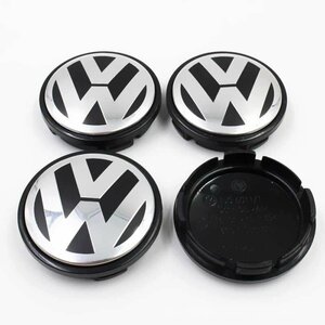 VW フォルクスワーゲン ホイールキャップ 56mm Volkswagen センターキャップ リム エンブレム ロゴ バッジ 4個セット