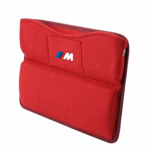 ★新品★BMW M スエード素材 センター隙間 サイド収納ボックス シートサイドポケット★左右2Pセット★レッド★