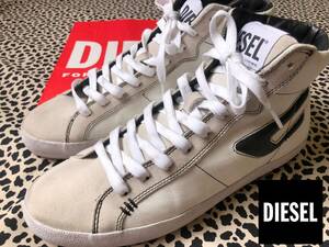 * beautiful goods . bargain! size 26.5cm DIESEL diesel LEROJI original leather & suede is ikatto sneakers immediate payment prompt decision 55DSL white white *407
