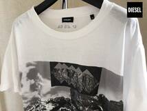 ●かっこいい DIESEL ディーゼル 両面 プリント グラフィック TEE Tシャツ 白 現行 サイズL〜XL程 即決 即納 55DSL オーバーサイズ●441_画像1