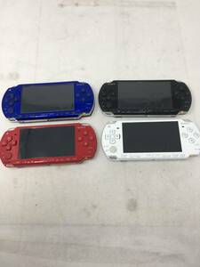 FY-964 動作品 まとめ 4台 SONY PSP-3000/2000/1000 ホワイト/ブルー/レッド/ブラック Playstation Portable 本体のみ 初期化済