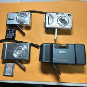 デジタルカメラ RICOH SONY FUJIFILM Panasonic 4台ジャンクです。電池式2台