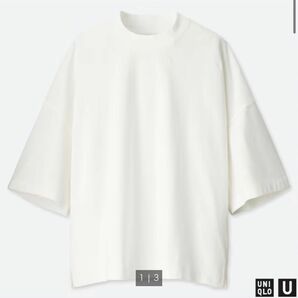 《新品未使用》UNIQLO U ユニクロユー　ユニクロ　オーバーサイズスクエアT Tシャツ　半袖　コットンTシャツ　五分袖