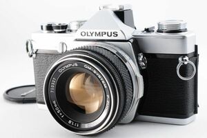 3100R664 オリンパス Olympus OM-1 Silver F.ZUIKO AUTO-S 50mm f1.8 一眼レフ フィルムカメラ [動作確認済]