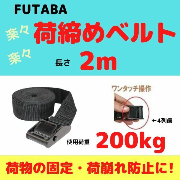 荷締めベルト 長さ2m / 幅25mm【送料無料】