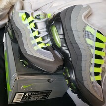 【パロディ スニーカー】箱付 AIRMAX 95 イエローグラデーション parody sneaker 26.5㎝ シューズ yellow gradation _画像10