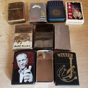 送￥0 着火確認済 ZIPPO ジッポ 10本セット 米国製 OIL LIGHTER オイルライター(検 DUPONT デュポン dunhill ダンヒル Cartier カルティエの画像1