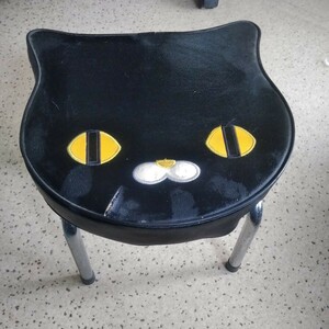 猫の椅子　クロネコ　ネコイス　ジャンク品 椅子 アンティーク チェア