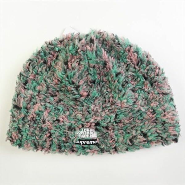 【S /M】SUPREME シュプリーム ×The North Face ノースフェイス 23SS High Pile Fleece Beanie ビーニー 緑 ニット帽子 ニットキャップ