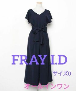 FRAY I.D オールインワン　フォーマル　ウエストリボン　ネイビー41-9 結婚式