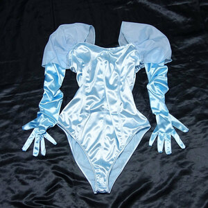  lustre body suit Leotard .... nylon large size glove attaching 