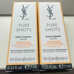 YSL ピュアショット　ナイトセラム　7mlx2個　美容液　フランス製　試供品　 イヴサンローラン