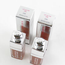 美品 Dior ディオール アディクト リップ グロウ オイル リップカラー 2点 6ml ペア 030 ブロンズグロウ BU3873Y_画像8