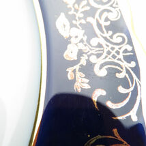 美品 Limoges リモージュ プレート ポーセリン 飾り皿 フラゴナール 絵 ゴールド コバルト SU5568B2_画像8